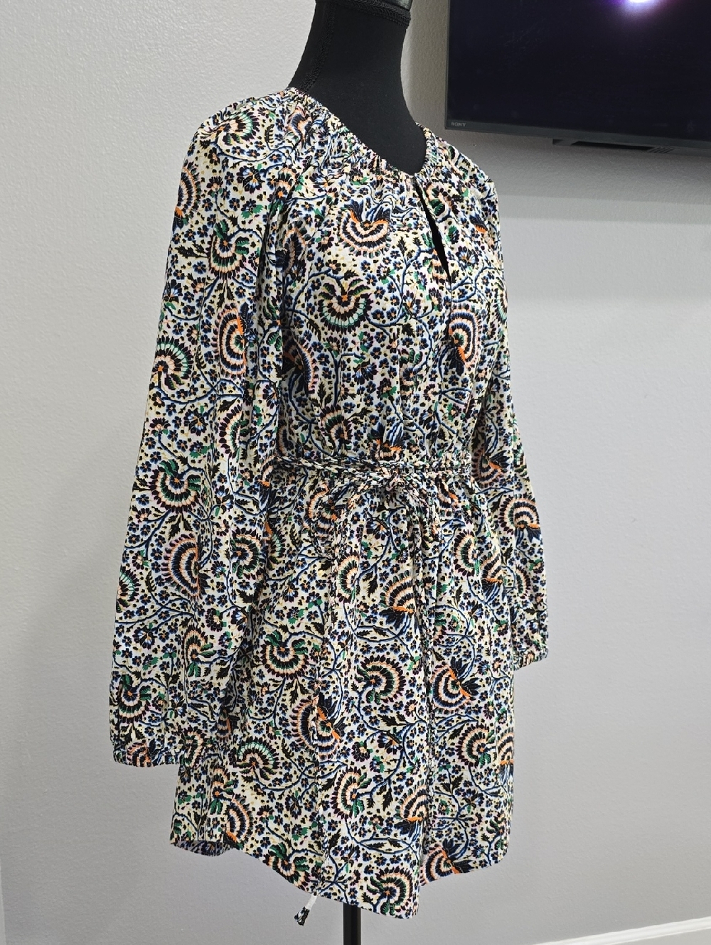 A.L.C. Adelaide Mini Dress Size 2 Boho Floral 100% Cotton NWOT - Picture 6 of 11